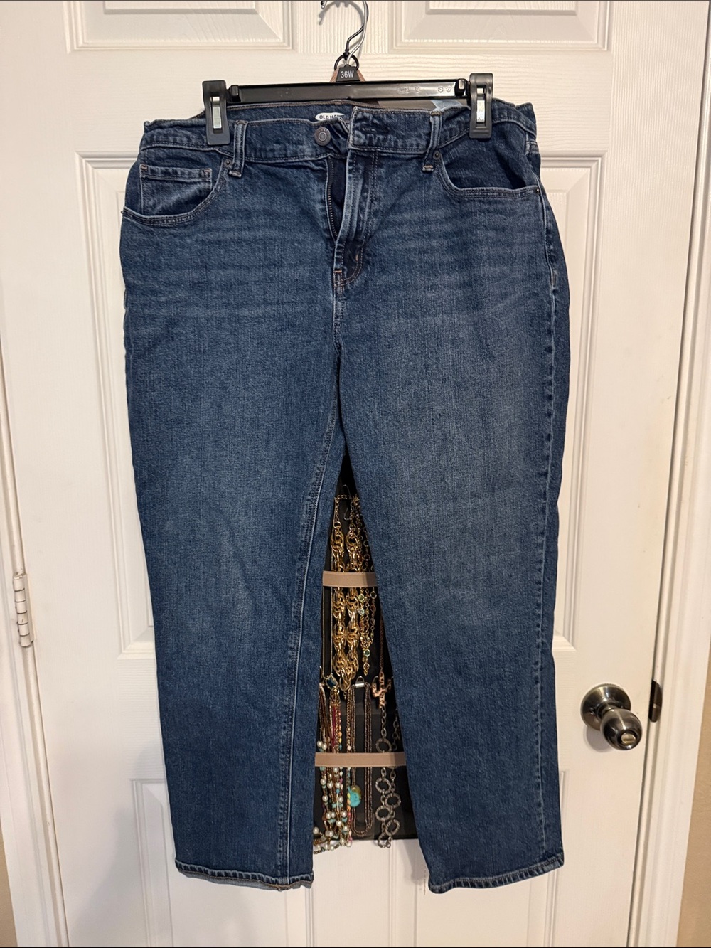 Old Navy Straight-Leg Dark Blue Jeans size 12